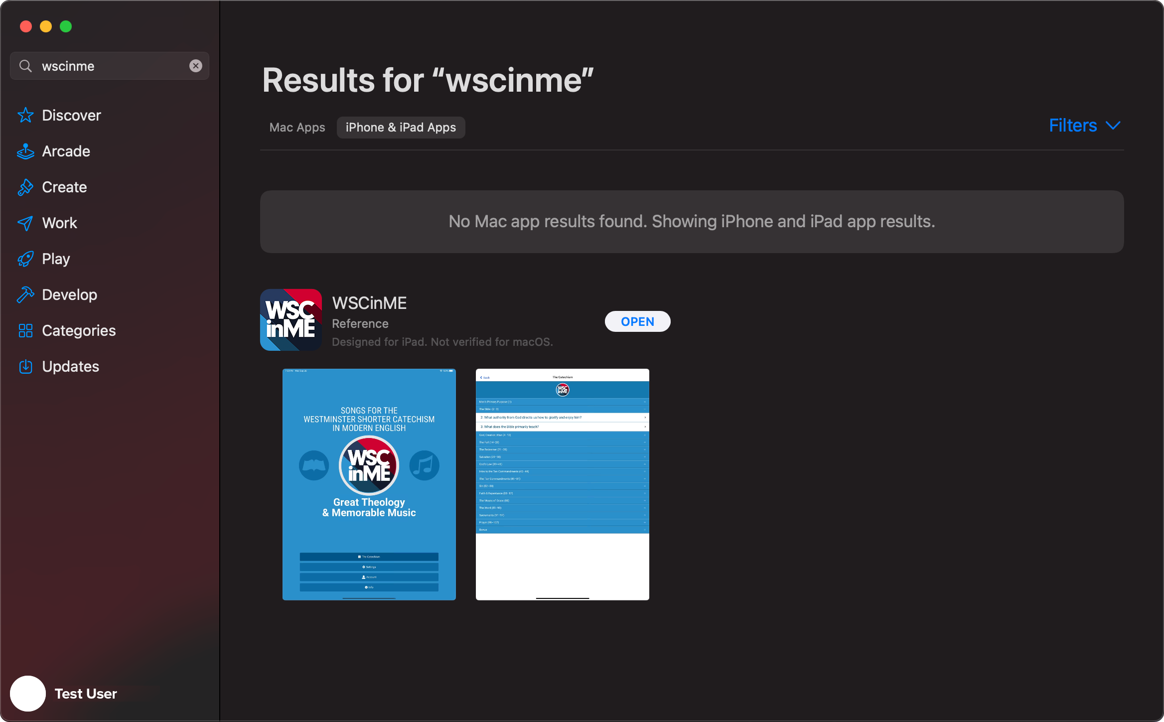 WSCinME in app store